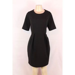THE LIMITED BLACK SHORT SLV SHEATH STYLE DRESS LG